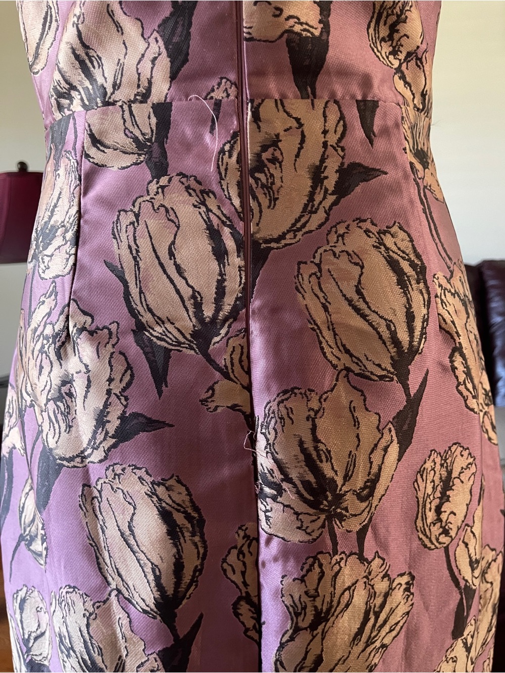 Lulus Gowning Around Mauve Floral Jacquard Strapless Maxi Dress - Picture 11 of 12